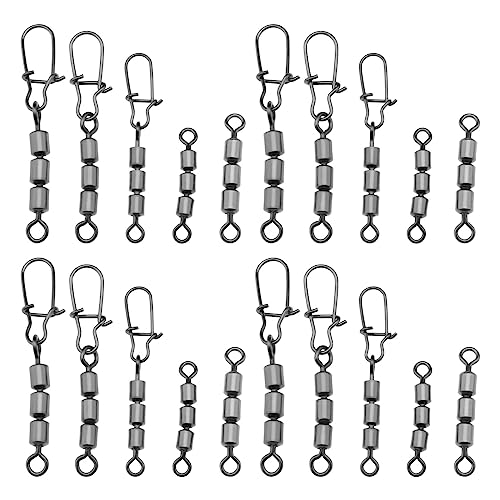 SG Store 45 Stück Angel Dreifachwirbel 3,4/1,8/3,6/2,1/3,8cm Hochgeschwindigkeit 3 Rollenwirbel Vorfach Köder Anschluss Wels Rig Perlenkettenwirbel für Süßwasser Salzwasser SG Store 45 Stück Angel Dreifachwirbel 3,4/1,8/3,6/2,1/3,8cm Hochgeschwindigkeit 3 Rollenwirbel Vorfach Köder Anschluss Wels Rig Perlenkettenwirbel für Süßwasser Salzwasser von SG Store