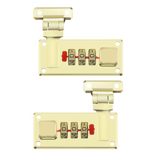SG Store 2 Stück Koffer-Zahlenschloss Gepäck-Haspe Zahlenschloss Gepäck-Haspe-Schloss Digitales Passwortschloss für Gepäck Aluminium-Box Kosmetikkoffer Gold SG Store 2 Stück Koffer-Zahlenschloss Gepäck-Haspe Zahlenschloss Gepäck-Haspe-Schloss Digitales Passwortschloss für Gepäck Aluminium-Box Kosmetikkoffer Gold von SG Store