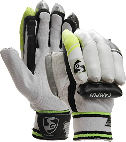 SG Batting Gloves Campus | RH, Youth Size, Multicolor | Professional Grade Padded Gloves | Superior Finger Protection | Comfortable & Durable Wicketkeeper Gloves for Junior Cricketers von SG