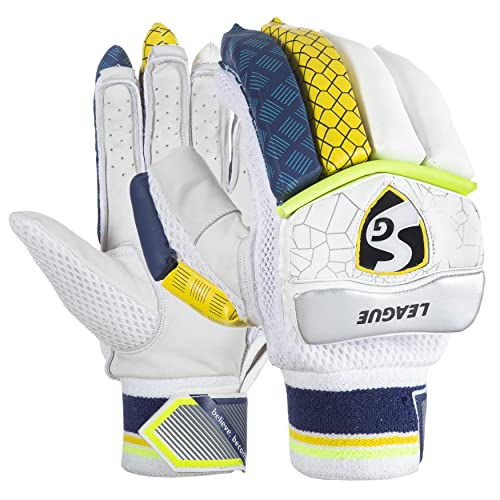 SG Batting Gloves | Youth Size, Multicolor | Professional Grade Padded Gloves | Superior Finger Protection | Comfortable & Durable Wicketkeeper Gloves for Junior Cricketers von SG