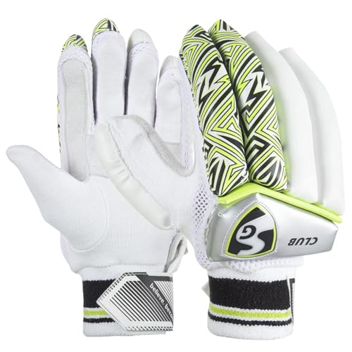 SG Batting Gloves Club | LH, Junior Size, Multicolor | Professional Grade Padded Gloves | Superior Finger Protection | Comfortable & Durable Wicketkeeper Gloves for Junior Cricketers SG Batting Gloves Club | LH, Junior Size, Multicolor | Professional Grade Padded Gloves | Superior Finger Protection | Comfortable & Durable Wicketkeeper Gloves for Junior Cricketers von SG