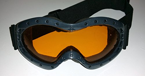 SGK Kinder Snowboardbrille Skibrille Helmtauglich Schneebrille Anti-Beschlag Auswahl (grau gepunktet 16 cm) von SGK