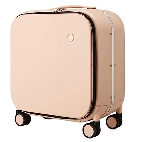 SGKOMN Handgepäckkoffer, tragbares Gepäck für Geschäftsreisen, Verstellbarer Trolley-Koffer mit Rädern(Pink 18inch) von SGKOMN