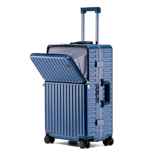 SGKOMN Leichter Trolley mit Universalrädern, glatter Trolley und verschleißfester Trolley mit Perlenfüßen für die Reise(Blue 20 inches) von SGKOMN