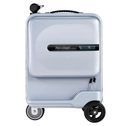 SGKOMN Smart-Handgepäck-Koffer, 50,8 cm, Reisekoffer, Roller, Ladeanschlüsse, max. Gewicht 100 kg (Silber) von SGKOMN