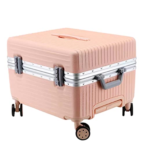 SGKOMN Trolley-Koffer, großes Fassungsvermögen, Dreifach-Kombinationsschloss, 360° stummes Universalrad, verstellbarer Koffer mit drei Geschwindigkeiten (Rosa, 34 x 31 x 42 cm) von SGKOMN