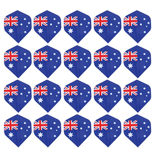 SGerste 20 Stück Dart-Flights für Profis in der Nationalflagge (Australien) von SGerste