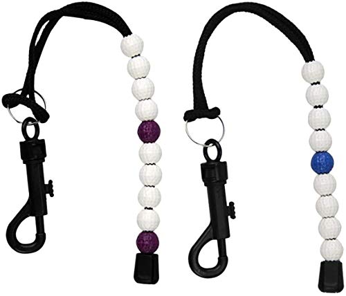 SGerste Golf-Schlagperlen, Punktezähler, Armband, Punktezähler, Taschen-Anhänger, Golf-Zubehör, 2 Stück SGerste Golf-Schlagperlen, Punktezähler, Armband, Punktezähler, Taschen-Anhänger, Golf-Zubehör, 2 Stück von SGerste