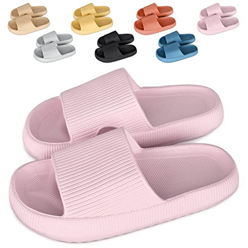 Cozislides Original Cosify Wolken Slipper Cloudyzz Schlappen Super Weiche Airfloppy Hausschuhe Rutschfeste Pantoletten Unisex Badelatschen Offener Zehentranner Sommer Flip Flops pink 40/41 von SHAINE