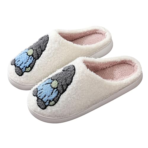 Hausschuhe Damen Herren Winter, Plüsch Pantoffeln Frauen, Flauschige Warme Slippers, Kuschelig Rutschfeste Plüschhausschuhe für Indoor Outdoor, Hauspantoffeln für Halloween Weihnachten, 42/43EU Hausschuhe Damen Herren Winter, Plüsch Pantoffeln Frauen, Flauschige Warme Slippers, Kuschelig Rutschfeste Plüschhausschuhe für Indoor Outdoor, Hauspantoffeln für Halloween Weihnachten, 42/43EU von SHAINE