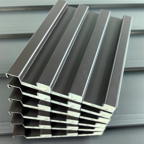 SHAIRMB 6er-Pack Metalldachplatten, Aluminium-Deckenplatten Mit Polycarbonat-FüLlung, Sonnenschutz-Blechdach Ersatzplatten, Allwetterverkleidung Aus Metall,6 Packs,L 2m/6.6ft von SHAIRMB