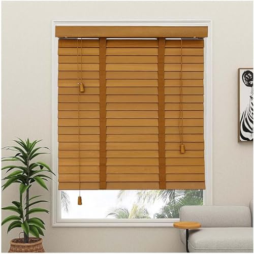 SHAIRMB Jalousie, Holzjalousien für Windows, Massivholz Venezianische Farbtöne mit 50 mm/2 Zoll Lamellen, Horizontal Jalousie, Verdunkelungs-/UV-Schutz, Holzjalousien,A,120x175cm/47 * 69in SHAIRMB Jalousie, Holzjalousien für Windows, Massivholz Venezianische Farbtöne mit 50 mm/2 Zoll Lamellen, Horizontal Jalousie, Verdunkelungs-/UV-Schutz, Holzjalousien,A,120x175cm/47 * 69in von SHAIRMB