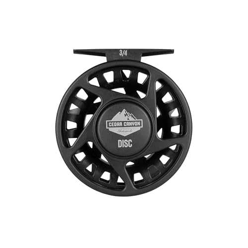 Shakespeare Cedar Canyon Disc-Fly-Rolle - Leichte Graphitkonstruktion, einstellbares Disc Drag System, umschaltbar für Links-/Rechtshänder, reibungslose Funktion, Fliegenfischerrolle - 3/4 Shakespeare Cedar Canyon Disc-Fly-Rolle - Leichte Graphitkonstruktion, einstellbares Disc Drag System, umschaltbar für Links-/Rechtshänder, reibungslose Funktion, Fliegenfischerrolle - 3/4 von SHAKESPEARE