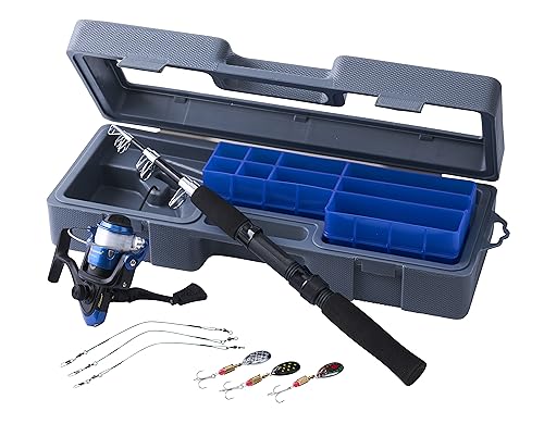 Shakespeare Firebird Travelmate Angelrute und Rolle Combo - Perfekt für Angler, die gerne Reisen. Starter-Set mit Spinnrute, Rolle, Angelrolle mit Schnur, Ködern und Reiseetui Shakespeare Firebird Travelmate Angelrute und Rolle Combo - Perfekt für Angler, die gerne Reisen. Starter-Set mit Spinnrute, Rolle, Angelrolle mit Schnur, Ködern und Reiseetui von SHAKESPEARE