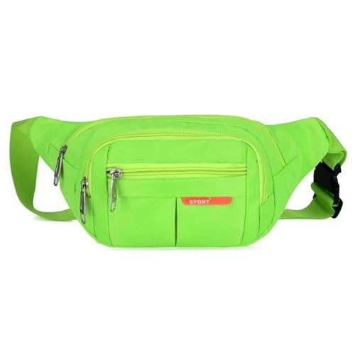 SHANBOYU Gürteltasche 4 Taschen Taillenbeutel Für Frauen Männer Taillenbeutel Großkapazität Taillenbeutel Für Sporthund Walking Running Wanderfahrradweg-Leuchtendes Grün von SHANBOYU