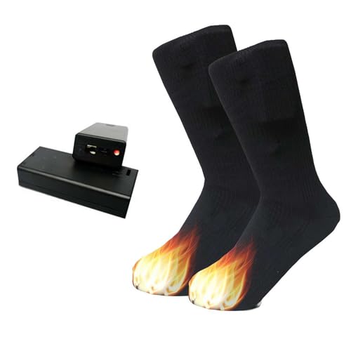 Beheizte Socken, Elektrische Heizung Warme Socken für Männer Frauen, Batterie Uni Elektrische Socken, 50 ℃ Große Heizfläche, Winter Fußwärmer für Wandern/Camping/Skifahren (2 Stück von SHANGYU