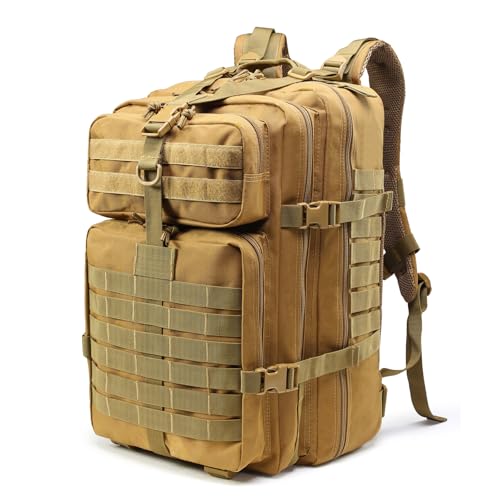 SHANNA Trekkingrucksack, Wanderrucksäcke Militärrucksack 45L Armee Rucksack MOLLE Assault Pack Taktischer Kampfrucksack für Outdoor Wandern Camping Trekking Angeln Jagd von SHANNA