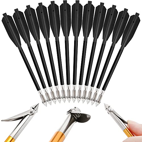 SHARROW 12/24 Stück Bogenschießen Mini Angelarmbrustbolzen 6,9 Zoll Aluminiumpfeil Angelpfeil Jagdpfeil Armbrustpfeil mit 2 Zoll Flügeln für 50-80 lbs Armbrust Präzisionszielspiel (12 pcs, Schwarz) SHARROW 12/24 Stück Bogenschießen Mini Angelarmbrustbolzen 6,9 Zoll Aluminiumpfeil Angelpfeil Jagdpfeil Armbrustpfeil mit 2 Zoll Flügeln für 50-80 lbs Armbrust Präzisionszielspiel (12 pcs, Schwarz) von SHARROW