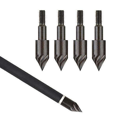 SHARROW 12/24 Stück Pfeilspitzen 100 Grain Jagdspitzen Projektilspitzen Ziel Pfeil Tipps Broadheads für Carbonpfeile Aluminiumpfeile und Fiberglaspfeile (12) von SHARROW