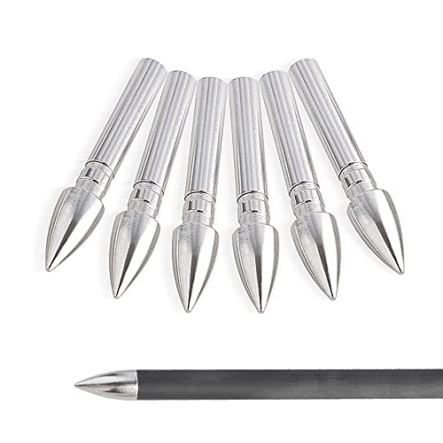 SHARROW 50 Stück Bogenschießen Pfeilspitze Pfeil Tipps Einfügen Feld Punkt 62 Grain Broadhead Ersatz Jagdspitzen for ID 4,2 mm Carbonpfeile Pfeilschaft von SHARROW