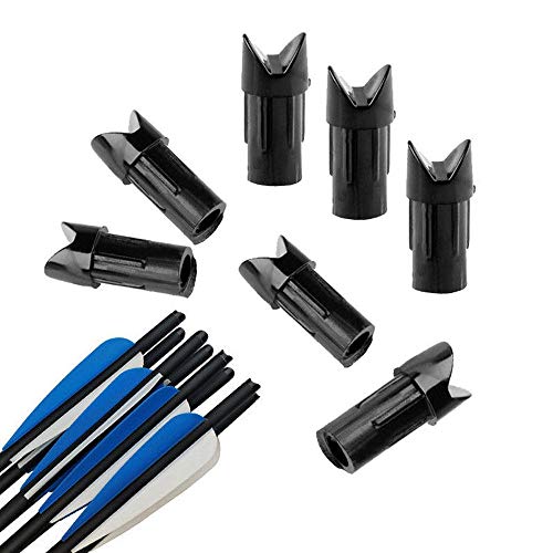 SHARROW 50/100 Stück Moon Nock Ends für Armbrustbolzen Pfeilnocke Nocken für Pfeile Armbrustbolzen ID 7.6 mm (Schwarz, 50 Stück) SHARROW 50/100 Stück Moon Nock Ends für Armbrustbolzen Pfeilnocke Nocken für Pfeile Armbrustbolzen ID 7.6 mm (Schwarz, 50 Stück) von SHARROW