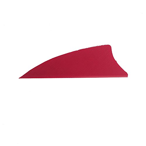 SHARROW 50pcs Bogenfedern Pfeilfedern Shield Naturfedern 2 Zoll Linker Flügel Federn für Pfeile (Rot, 2 Zoll) von SHARROW