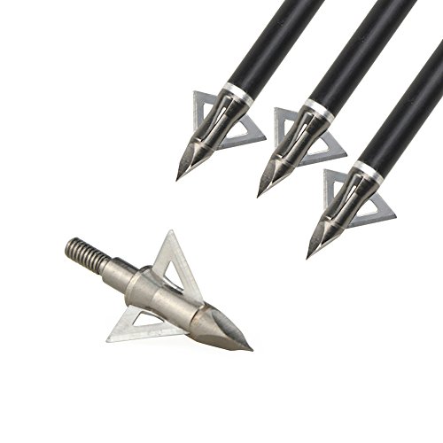 SHARROW 6pcs Jagdspitzen Pfeilspitze 100 Grains Broadheads für Bogen Armbrust Carbonpfeile Pfeil und Bogen von SHARROW