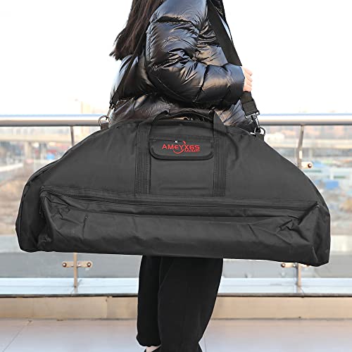 SHARROW Compoundbogen Tasche Bogentasche Canvas Tragbare Bogenkoffer 95cm 115cm Große Kapazität Compound Bogen Tasche Jagdtasche Tragetasche (Schwarz, 95cm /37.4 inch) von SHARROW