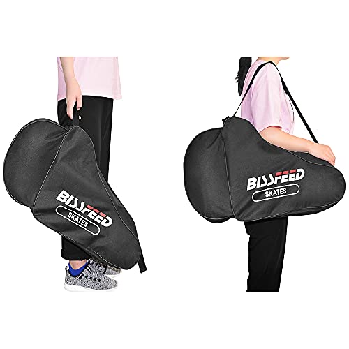 SHARROW Rollschuh Tasche Schlittschuh Tasche Eislauf Inliner Skatetasche Unisex Oxford Stoff Tragetasche mit Schultergurt für Kinder und Erwachsene, auch für Eisschnelllauf-Quad-Skates (M) von SHARROW