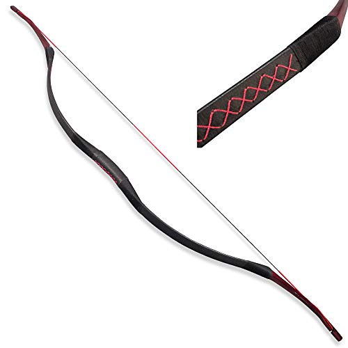 SHARROW Traditioneller Bogen Recurve Bogen Reiterbogen Langbogen Handgemacht Holzbogen 25-55lbs Sportbogen Jagdbogen für Erwachsene und Anfänger (35lbs, Typ 5) von SHARROW