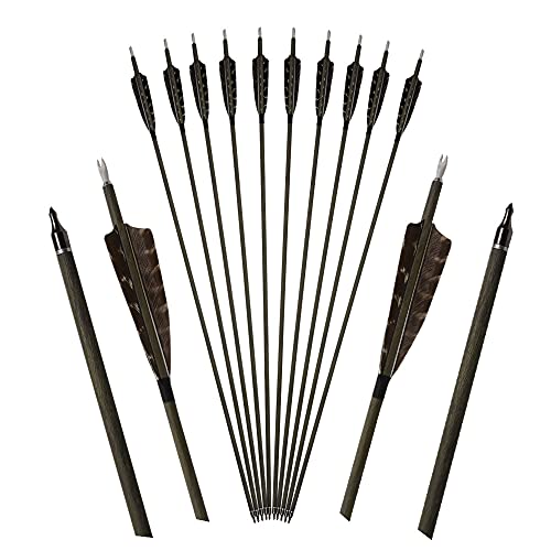 wolfman 12 pcs 31 Zoll Carbonpfeil Spine 350 Archery Carbon Arrows Pfeil aus reinem Kohlenstoff Jagdpfeile für Compound und Recurve Bogen Bogenschießen Jagd wolfman 12 pcs 31 Zoll Carbonpfeil Spine 350 Archery Carbon Arrows Pfeil aus reinem Kohlenstoff Jagdpfeile für Compound und Recurve Bogen Bogenschießen Jagd von SHARROW
