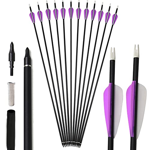 wolfman 12Pcs 32 Zoll Carbon Pfeile Spine 500 Pfeile für Bogenschießen Jagd Bogen Pfeile Jagdpfeile mit Kunststoffbefiederung für Pfeil Und Bogen Recurvebogen Compoundbogen Langbogen wolfman 12Pcs 32 Zoll Carbon Pfeile Spine 500 Pfeile für Bogenschießen Jagd Bogen Pfeile Jagdpfeile mit Kunststoffbefiederung für Pfeil Und Bogen Recurvebogen Compoundbogen Langbogen von SHARROW