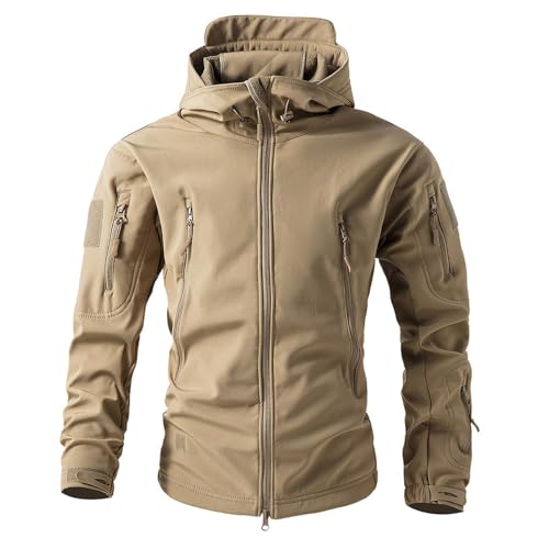 Angebote, Sweatjacke Herren Sweatjacke Herren Mit Kapuze Herren Jacke Tarnung Steppjacke Übergangsjacke Jacke Mit Kapuzen Leichte Winddichte Jacke Jacke Herren Übergangsjacke Regenjacke Wasserdicht von SHE.White