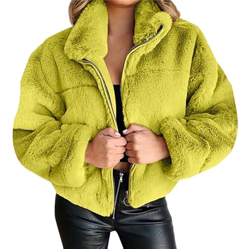 Angebote des Tages Heute, Damen Strickjacke Damen Jacke Damen Fleecejacke Einfarbig Lang Sherpa Sweatjacke Warm Oberteil Herbst Winter Sweatshirt Mantel Militär Kleidung Kaschmir Pullover Damen von SHE.White