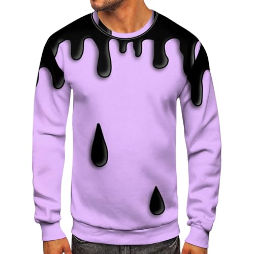 Deals of The Day, Pullover Für Herren Laufhose Herren Lang Langarmshirt Herren Halloween Drucken Muster Rundhals Pullover Männer Festival Kostüm Men's Sweaters & Sweatshirts Kleinigkeiten von SHE.White