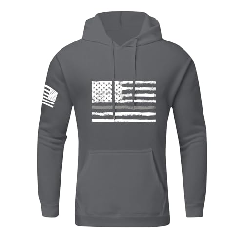 Die Discounter Merch, Arbeitspullover Herren Kapuzenpullover Für Herren Herren Kapuzenpullover Langram American Flag Usa Letter Drucken Oversize Kapuzenpulli Hoodie Reißverschluss Sweatjacke Herren von SHE.White