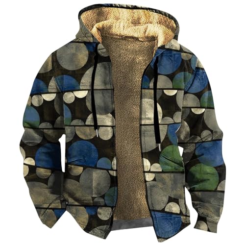 Meine Bestellungen Anzeigen, Übergangsjacke Herren Winterjacke Herren Winterjacke Fleece Cardigan Kapuzenjacke Winter Kapuzenpullover Warme Langarm Jacke snowboard jacke Herren Jacke(Dark Blue,4Xl) von SHE.White