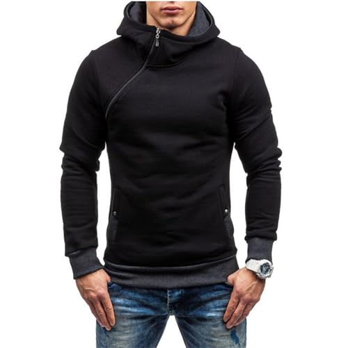 Outlet Angebote Sale, Männer Pullover Fleecepullover Herren Hoodie Herren Oversize Kapuzenpullover Winter Langarm Kapuzenpulli Warme Hoody Sweatshirts Pullover Herren Sommer(Dunkelgrau,M) von SHE.White