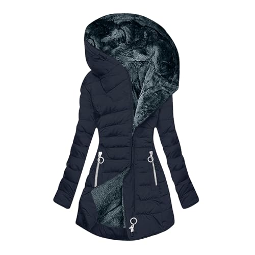 SHE.White Angebote des Tages Heute Blitzangebote, Jacke Damen Winterjacke Winterjacke Steppjacke Leichte Winddicht Übergangsjacke Winter Warme Wintermantel Für Frauen Jacken Damen-Jacken(Marine,M) von SHE.White