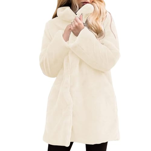 SHE.White Blitzangebote, Teddyjacke Damen Wolljacke Damen Winterjacke Steppjacke Leichte Winddicht Übergangsjacke Winter Warme Wintermantel Für Frauen Herbstmantel Damen Strickjacke Damen(Beige,M) von SHE.White