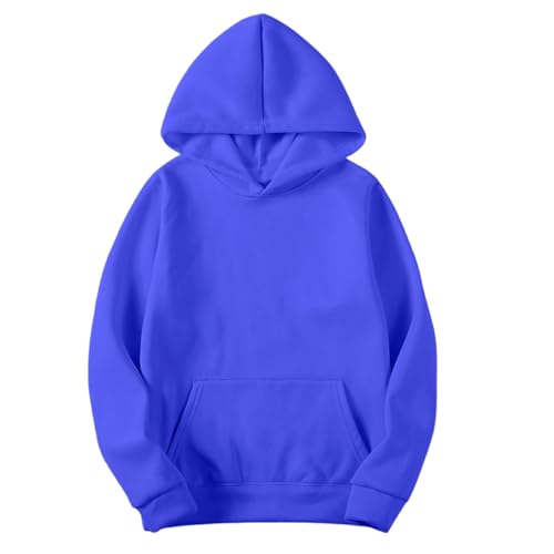 SHE.White Discounter Merch, Fleecepullover Herren Pullover Hoodie Herren Oversize Kapuzenpullover Winter Langarm Kapuzenpulli Warme Hoody Langarmshirt Herren Sweatshirt(Blue,M) von SHE.White