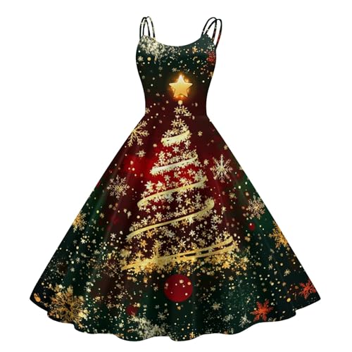 SHE.White Gutscheine, Damen Kleider Winter Weihnachtskleid Weihnachtskleider Lustig Weihnachten Cocktailkleid Ugly Weihnachtsmotiv Festlich Partykleid Kleid Rot Damen Festlich Weihnachtskleid Damen von SHE.White