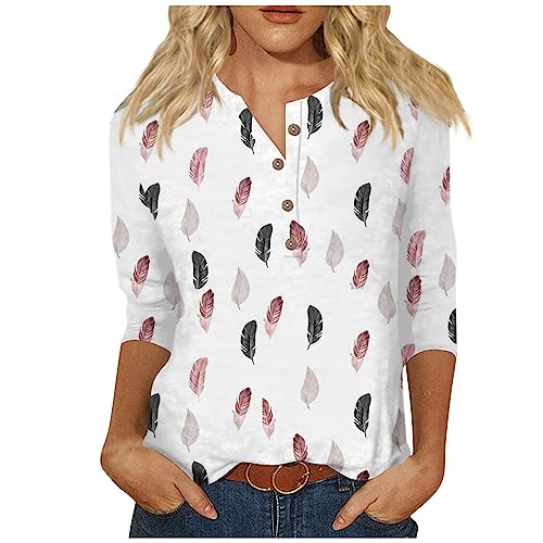 Sport T-Shirt Damen Fitness Chiffon Bluse Damen Tank Top Damen Lang Damen Oberteile Sommer Locker Poloshirt Damen Langarm Bluse Mit Schleife Crop Tops Hippie Kostüm Damen(1-White, XL) von SHE.White