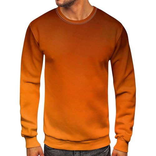 Warehouse Deal Retourenware, Herren Sweatshirt Herren Strickjacke Langarmshirt Herren Halloween Drucken Muster Rundhals Pullover Männer Festival Kostüm Pullover Jungen 164 Sweatshirt von SHE.White