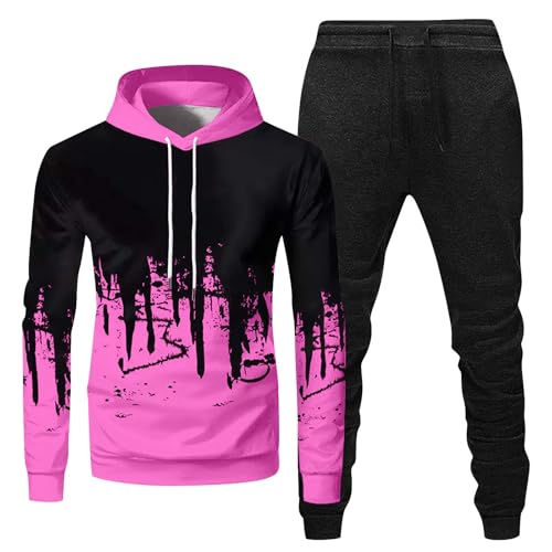 Warehouse Deals Angebote, Trikot Herren 2 Teiler Herren Sommer Jogginganzug Herren Set 2-Teilig Set Zweiteilige Outfits Langarm Sweatshirt + Sweatpants Set Men's Activewear Jogginganzug Herren Set von SHE.White