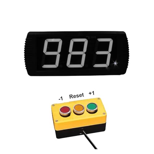 SHEHUALI Digitaler Timer, IR-Fernbedienung, LED-Tages-Countdown-Timer, max. 999 Tage, rote Farbe, Zahlenzähler, 10,2 cm(White) von SHEHUALI