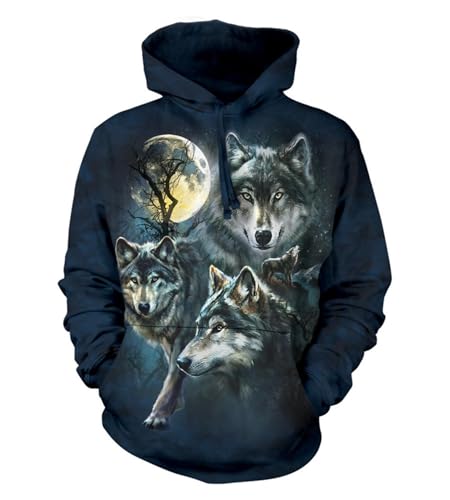 SHELOG Tier Mond Heulende Wölfe 3D Hoodie Mode Harajuku Straße Hoodie Sweatshirt Männer und Frauen Modische Pullover von SHELOG