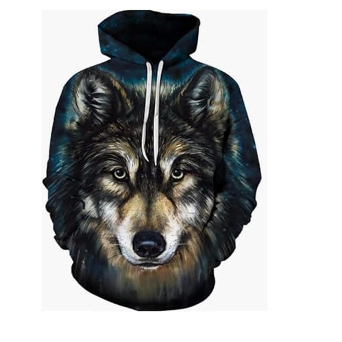 SHELOG Tier Ölgemälde Wolf Kopf 3D Gedruckt Hoodie Männer Frauen Mode Casual Jungen Jacke Nette Sportswear von SHELOG