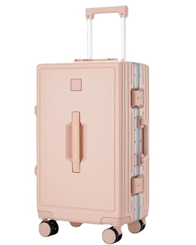 SHENGQIUS Handgepäck, Koffer ohne Reißverschluss mit Aluminiumrahmen, Leichter Hartschalenkoffer mit Spinner-Rollen, Business-Koffer von SHENGQIUS