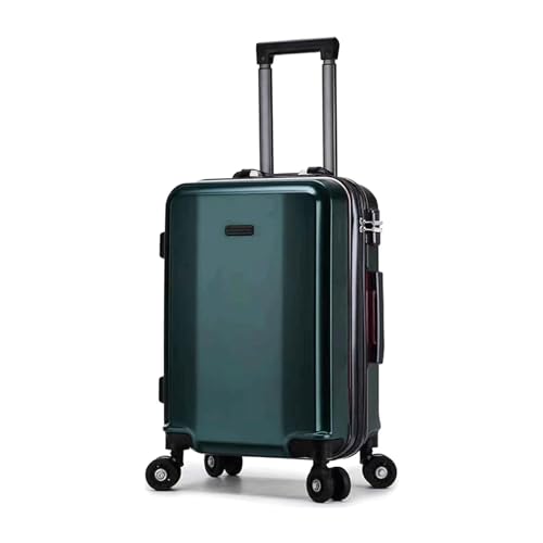 SHENGQIUS Handgepäck Hartgepäck Stoßdämpfender Koffer mit Universalrädern Einfacher Trolley-Koffer Aluminiumrahmen Doppelschnalle Passwort-Gepäck von SHENGQIUS